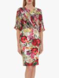 Gina Bacconi Hilda Scuba Floral Chiffon Dress, Multi