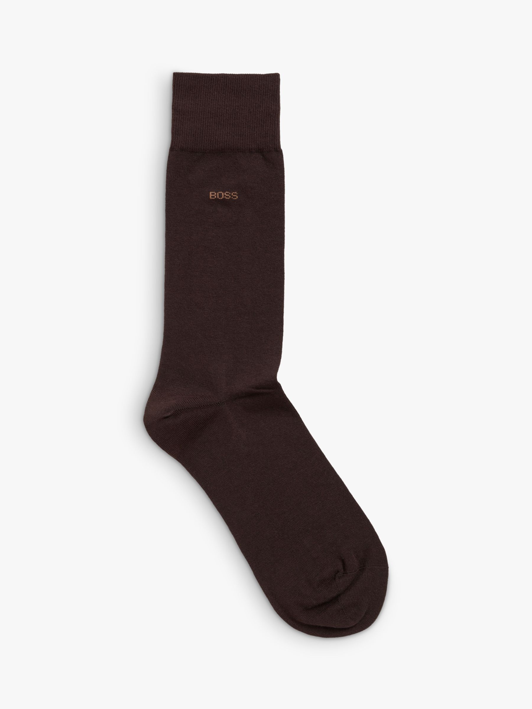 BOSS Marc Soft Cotton Socks, Dark Brown
