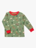 Little Green Radicals Kids' Animals Long Sleeve T-Shirt, Green