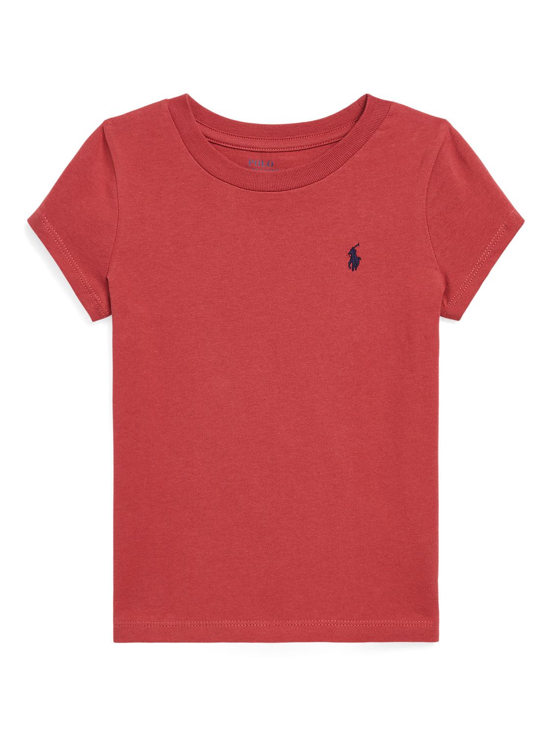 del øre Bourgogne Ralph Lauren Kids' Logo T-Shirt, Chilli Pepper at John Lewis & Partners