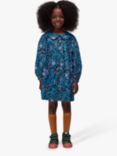 Whistles Kids' Sofia Boho Floral Print Dress, Blue/Multi