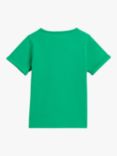 Whistles Kids' Organic Cotton Monster Embroidered T-Shirt, Green