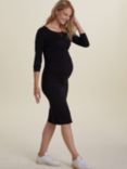 Isabella Oliver Dottie Maternity Jersey Midi Dress, Caviar Black