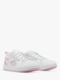 Reebok Kids' Royal Prime 2 Trainers, Feather White/Pixel Pink