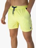 Randy Cow Swim Shorts with Waterproof Pocket, Lemon