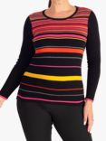 chesca Striped Jumper with Scarf