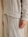 Pretty You London Cosy Chevron Lounge Suit, Almond