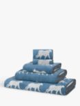 John Lewis Jungle Animal Towels, Bluestone