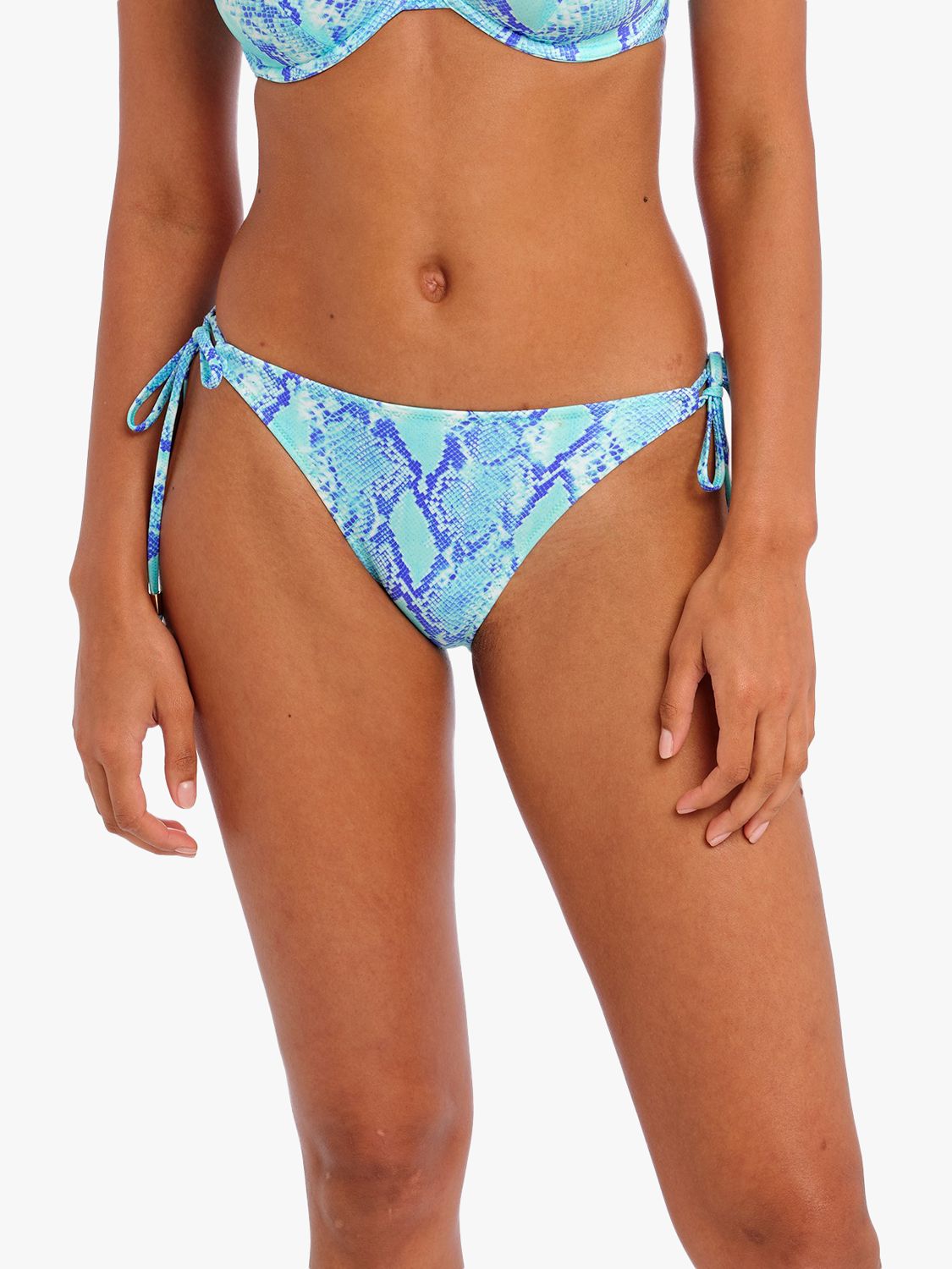 Freya Komodo Bay Tie Side Bikini Bottoms, Aqua, XL