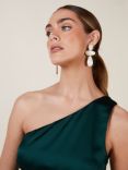 Rewritten Satin One Shoulder Bridesmaid Dress, Forest Green