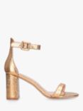 Kurt Geiger London Langley Leather Block Heel Sandals, Gold