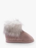 Pretty You London Giselle Ankle Boot Slippers, Pink