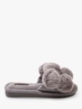 Pretty You London Dolly Slippers, Grey