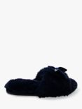 Pretty You London Anya Velvet Bow Slippers