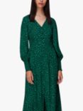 Whistles Lava Spot Print Midi Dress, Green