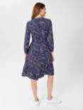 Hobbs Petite Mallory Abstract Print Dress, Blue/Multi