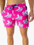 Randy Cow Octopus Print Swim Shorts, Pink