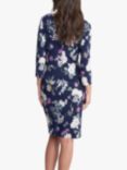 Gina Bacconi Aliya Floral Print Jersey Dress, Navy
