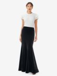 Adrianna Papell Stretch Velvet Maxi Skirt, Black
