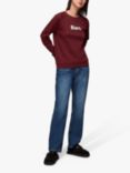 Whistles Bien Logo Sweatshirt, Wine