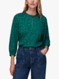 Whistles Lucy Lava Spot Top, Green/Multi
