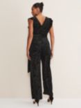Phase Eight Victoriana Abstract Print Jumpsuit, Black