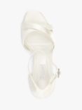 Dune Bridal Collection Malena Block Heel Satin Sandals, Ivory