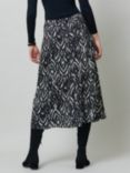 Helen McAlinden Saddie Ikat Print Skirt, Black/White