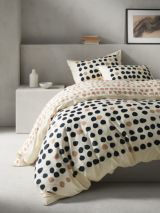 Mother of Pearl Large Spot Organic Cotton Duvet Cover Set