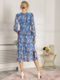Jolie Moi Eileen Floral Mesh Midi Dress, Blue