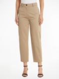 Tommy Hilfiger Casual Chino Organic Cotton Trousers, Beige