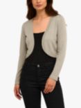 KAFFE Astrid Short Bolero Cardigan, Cobblestone