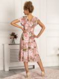 Jolie Moi Chailee Floral Mesh Midi Dress, Dusty Pink, Dusty Pink