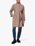 Whistles Clara Funnel Neck Wool Blend Coat, Oatmeal