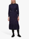 Whistles French Handwriting Midi Dress, Navy