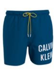 Calvin Klein Logo Recycled Polyester Swim Shorts, Dark Atoll