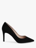 Whistles Corie High Heel Suede Court Shoes, Black