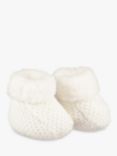 The Little Tailor Baby Knitted Booties, Cream