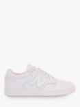 New Balance BB480 Leather Lace Up Trainers, White