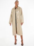 Calvin Klein Oversized Coated Raincoat, Travertine