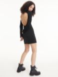 Calvin Klein Open Back Milano Mini Dress, Ck Black