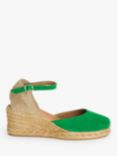 John Lewis Lloret Suede Espadrille Sandals, Emerald