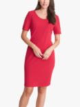 Gina Bacconi Reid Embellished Sleeve Stretch Crepe Dress, Red, Red