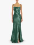 True Decadence The Pippa Cowl Neck Slip Dress, Emerald Green