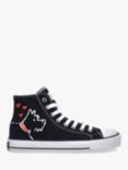 Radley Canvas Multi Heart Hi Top Trainers, Black