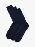 Charles Tyrwhitt Wool Rich Socks, Pack of 3, Denim Blue