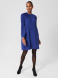 Hobbs Mimi Pleat Mini Dress, Cobalt Blue
