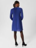 Hobbs Mimi Pleat Mini Dress, Cobalt Blue