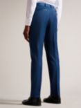 Ted Baker Atlowt Straight Cut Wool Trousers, Bright Blue