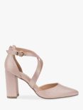 Paradox London Rylee High Heel Cross Strap Court Shoes, Nude